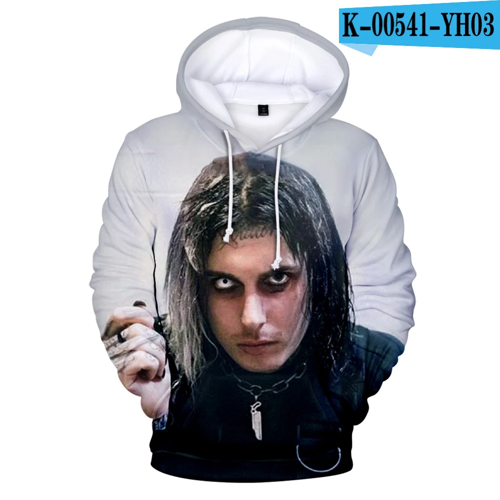 3D Ghostemane толстовки модный дизайн с буквенным принтом Толстовка Уличная Повседневная хип хоп толстовки для мужчин женщин осень негабаритных Sudaderas - Цвет: 3D