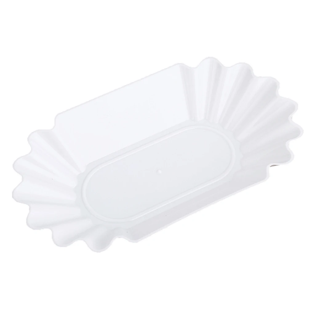 8pcs Oval Tray Plastic Dish for Green and Roasted Coffee Beans Snack Plates