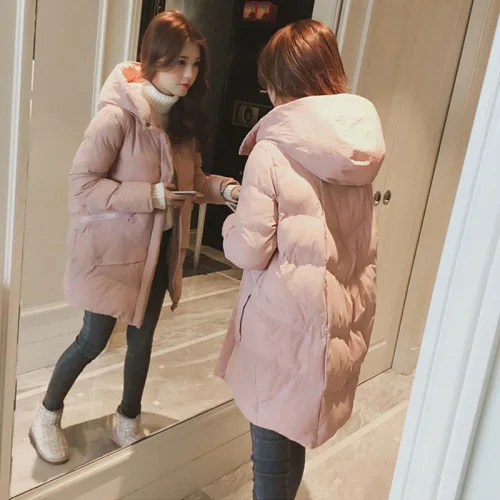 

Cotton-padded Jacket 2019 New Style down Coat Winter Coat Student Korean-style Loose Thick Mid-length Cotton-padded Clothes Cott