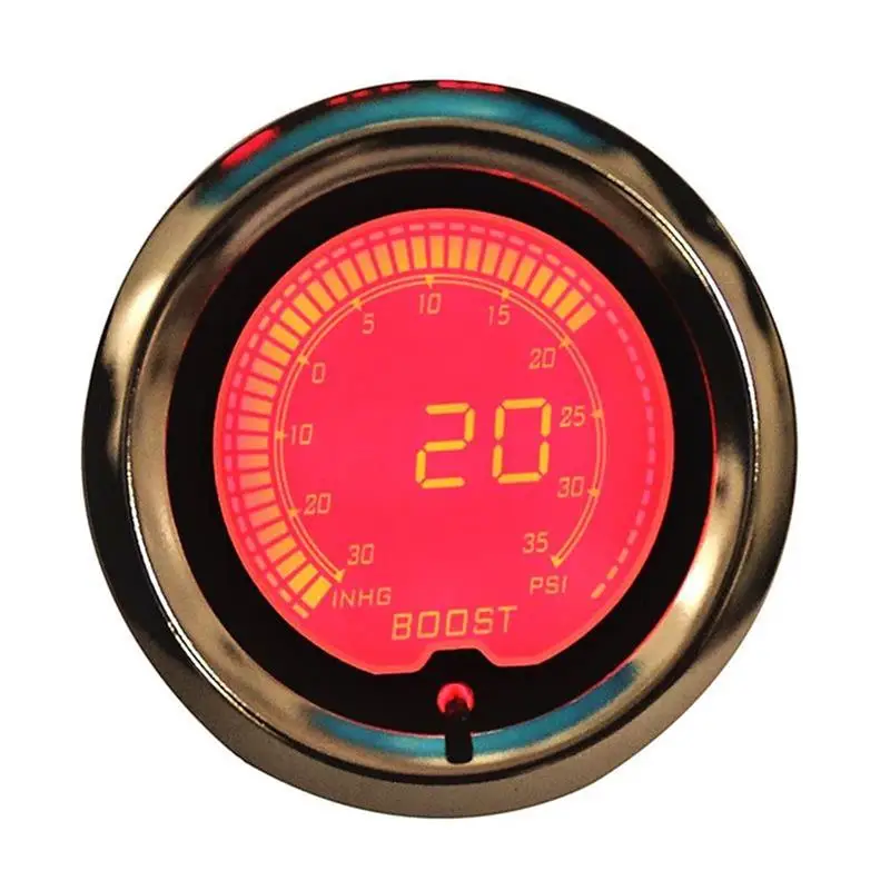 boost gauge PSI 2 дюйма 52 мм rpm метр Тахометр Boost температура воды Температура масла Вольт Датчик давления масла ЖК цифровой 7 цветов+ Калибр стручки такометро - Цвет: boost gauge PSI