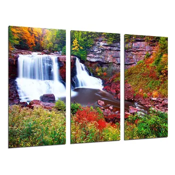 

Landscape Waterfall Rio Nature, photo print on wood, modern picture decorative 26266