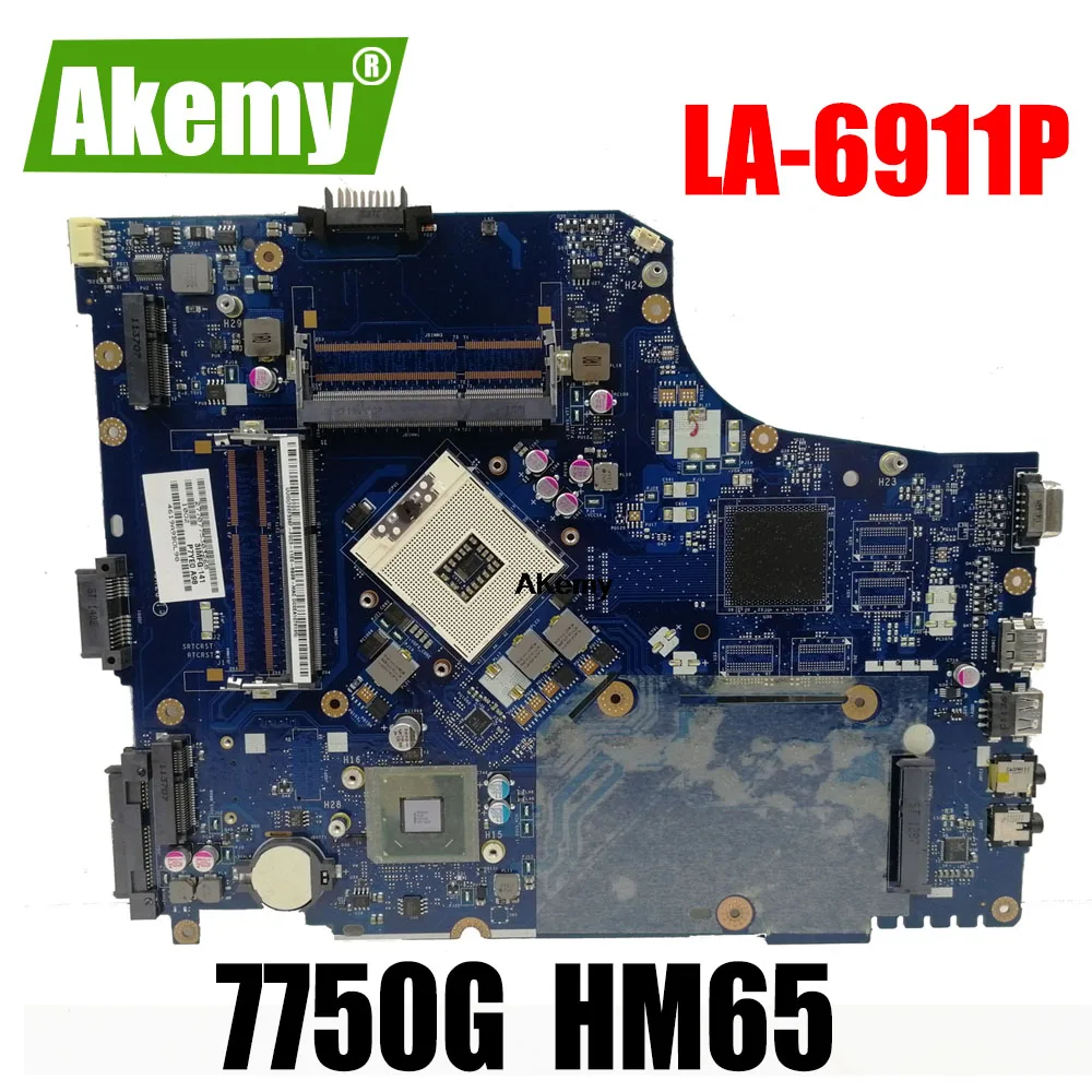 7750G материнская плата для ноутбука For Acer aspire 7750 MBRN802001 P7YE0 LA 6911P 3AMFG HM65 Оригинал 100%