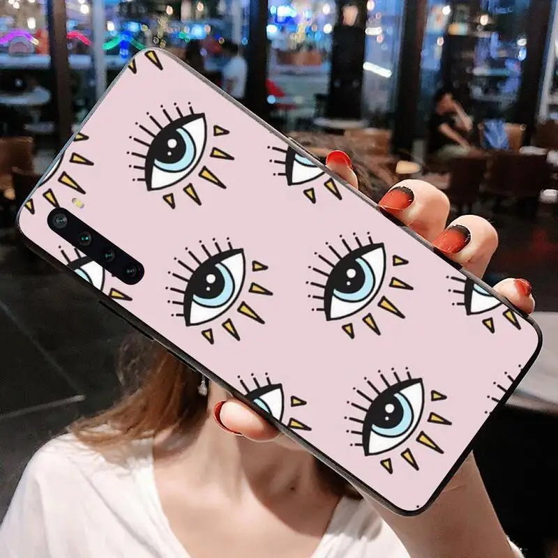 leather case for xiaomi Fashion Evil Eyes Phone Case for Xiaomi Mi Note 10 Lite Mi 9T Pro xiaomi 10 10 CC9 Pro 9SE xiaomi leather case custom Cases For Xiaomi