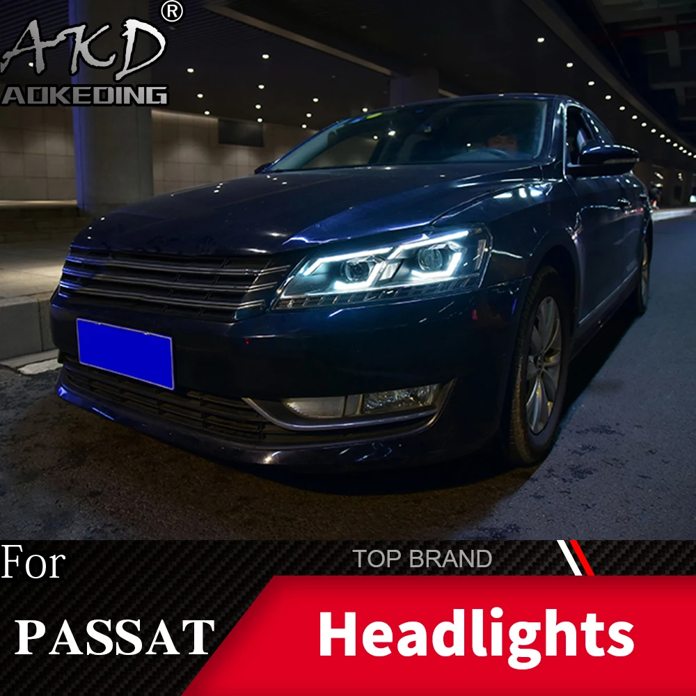 US $456.00 Head Lamp For Car VW Passat US B7 20112016 Headlights Fog Lights Daytime Running Light DRL H7 LED Bi Xenon Bulb Car Accessories