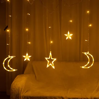 

Colored Lamp Flashing Light String Lights Solar-powered String Lights USB Remote Control Moon Curtain Lights Holiday Christm