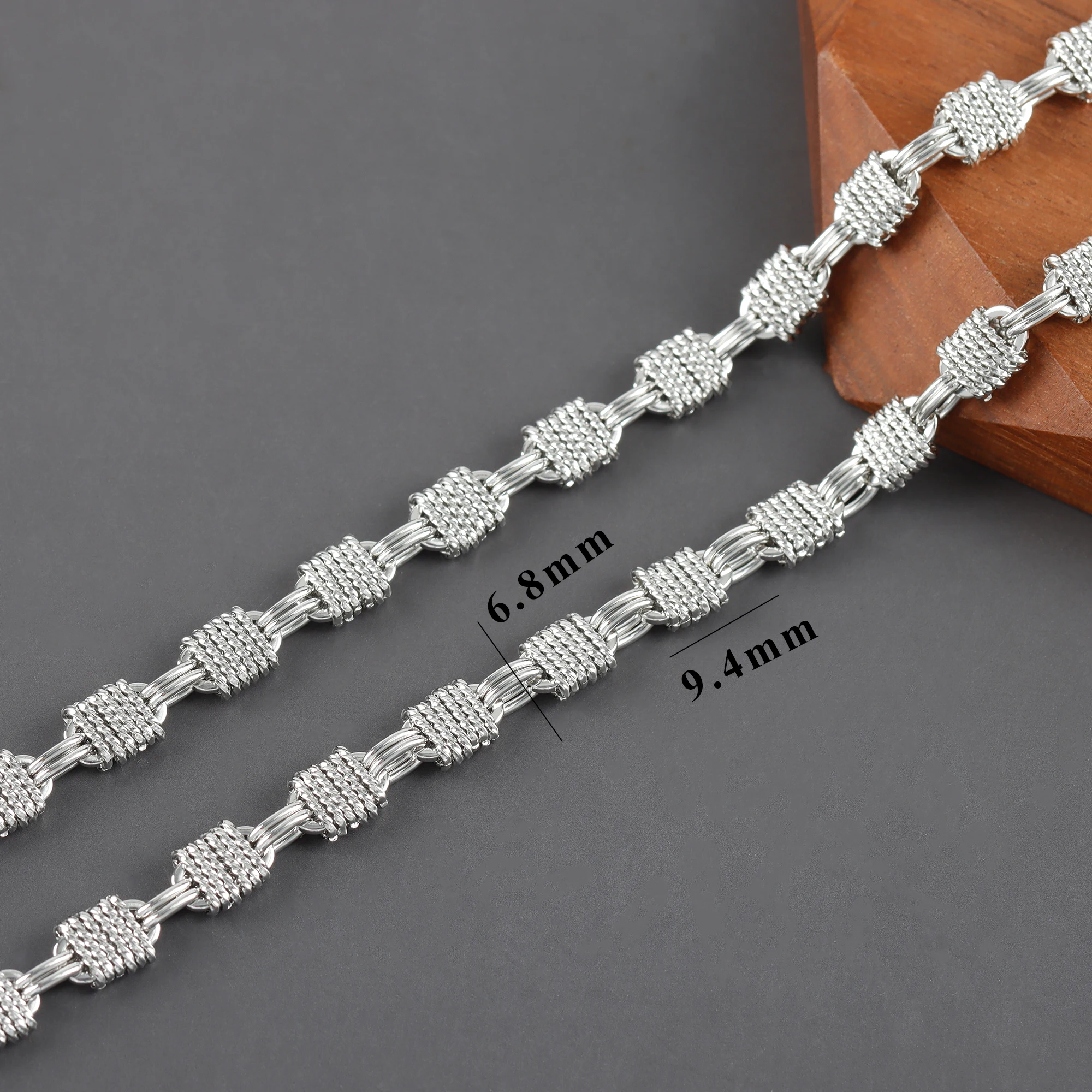 YEGUI C253,diy 체인, 18k 금 도금, 구리 금속, 로듐 도금, 보석 결과, diy 팔찌 목걸이, 보석 만들기, 50 cm/lot