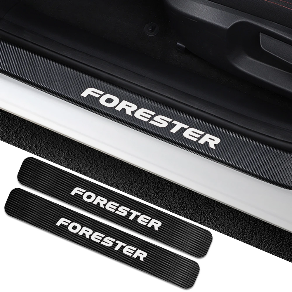 Стикеры для дверей Subaru Forester 4 шт. углеродное волокно Потертость защита от царапин