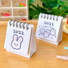 

1PC 2022 Cute Creative Mini Desk Calendar Decoration Stationery School Supplies Monthly Memo Notes Calendar Daily Planner