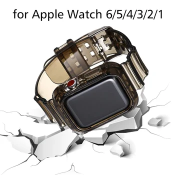 

Series 5 6 Accessories for iWatch Band 44mm 40mm Straps Apple Watch 3 38mm 42mm Bracelet with Rugged Bumper Protective Case
