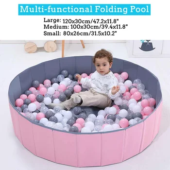 

Children Foldable Ocean 3 sizes Ball Pool Pit Baby Indoor Playground Washable Anti-Skid Folding Fence Kids Birthday Gift