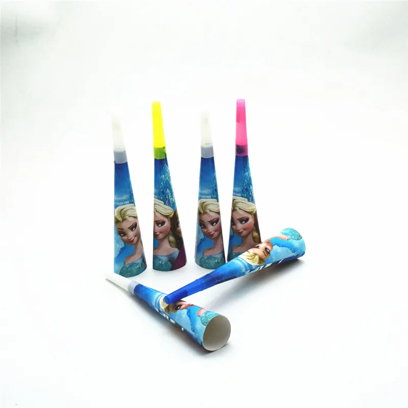 Cartoon Trumpets 6Pcs/Lot Party Decorative Children Have Fun Anna/Elsa Snow Queen Birthday Supplies Noise Sound Maker Horn |