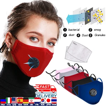 

Cotton Dustproof Mouth Mask+2PCS Filter Respirator Activated Carbon PM2.5 Cotton Masks Anti Dust Washable Reusable Face Masks