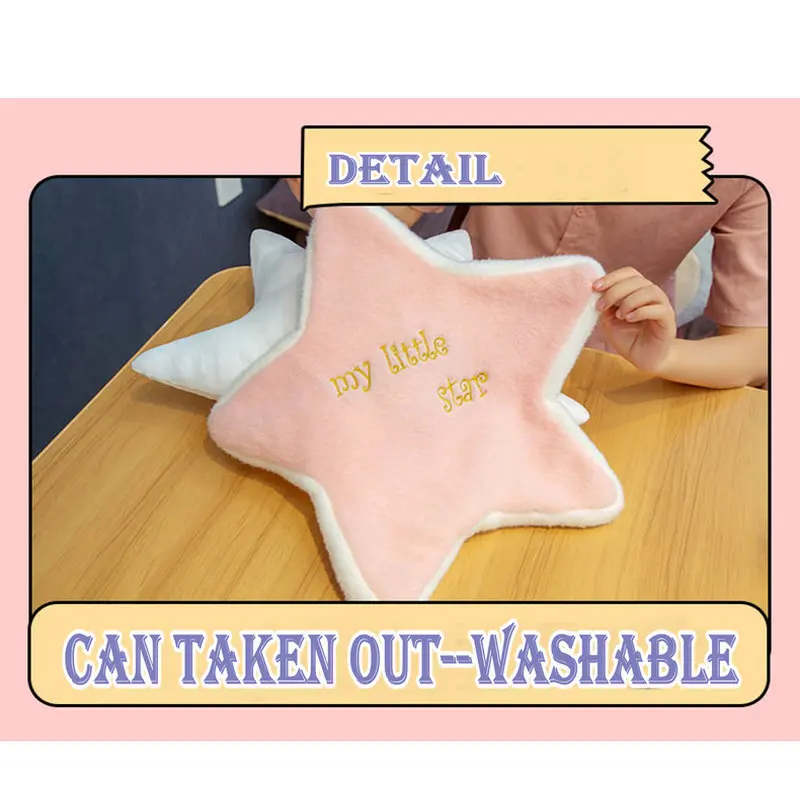 Washable Sky Cloud Star Sun Rainbow Pillow Stuffed pink Star Lollipop Heart Girly Sofa Back Cushion Sweet Gift gift for Her