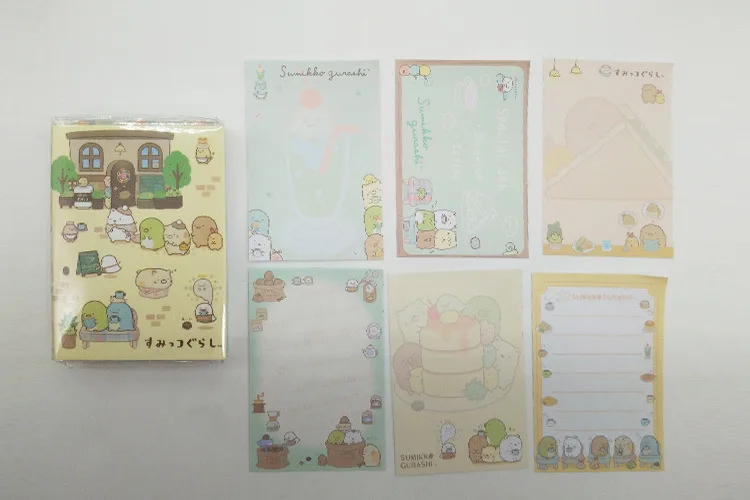 Sumikko Gurashi Coffee House 6 Folding Memo Pad Sticky Notes Escolar Papelaria School Supply Bookmark Label