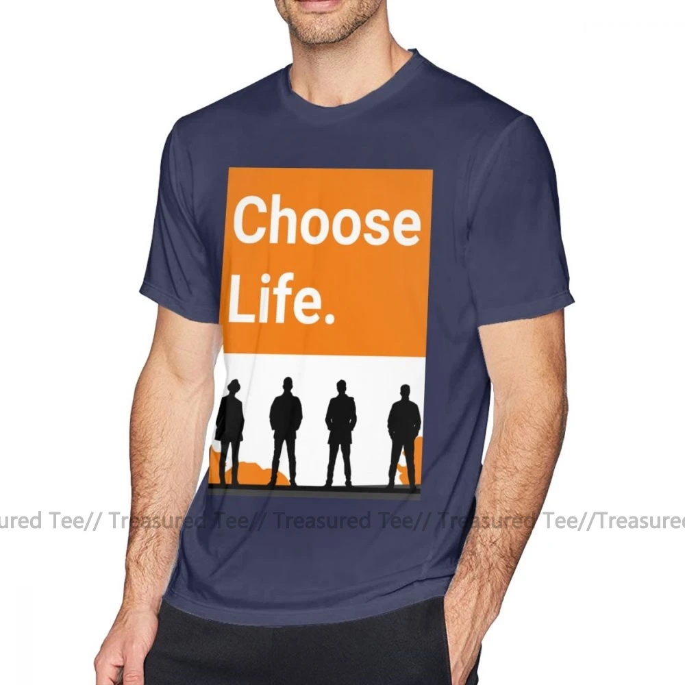 Тренировочная футболка Chose Life футболка уличная Мужская футболка с коротким рукавом графическая негабаритная 100 хлопковая Милая футболка - Цвет: Navy Blue