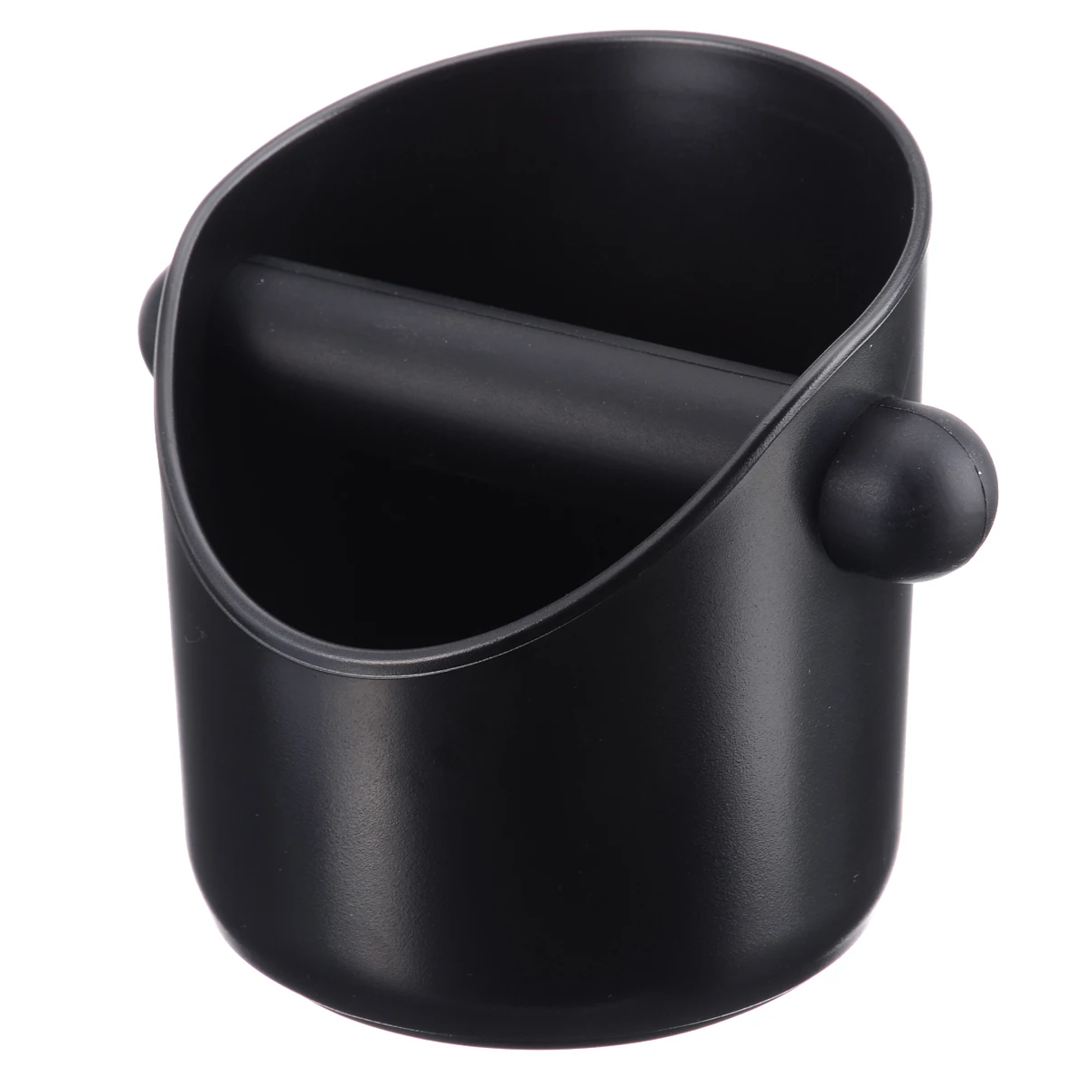 Black ABS Coffee Knock Box Espresso Grounds Container Residue with Handle for Barista Coffee Residue Bucket Grind Waste Bin