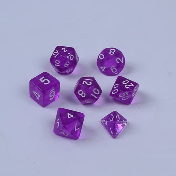 

7pcs/lot Dice Set D4,D6,D8,D10,D10%,D12,D20 Colorful Accessories for Board Game,DnD, RPG Party Game Family Game