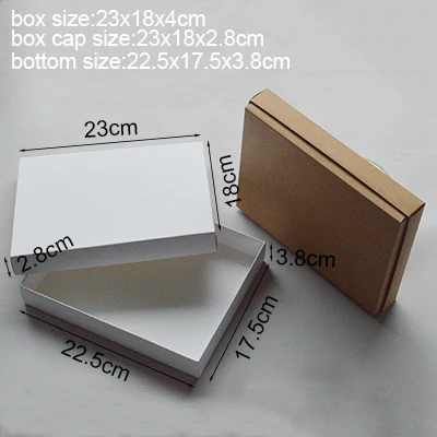 10 Stück rechteckige Geschenkboxen mit Deckel, weiß-schwarze kleine Geschenkverpackungsboxen für Verpackungen, Kraftkartonboxen in verschiedenen Größen – Detail 11