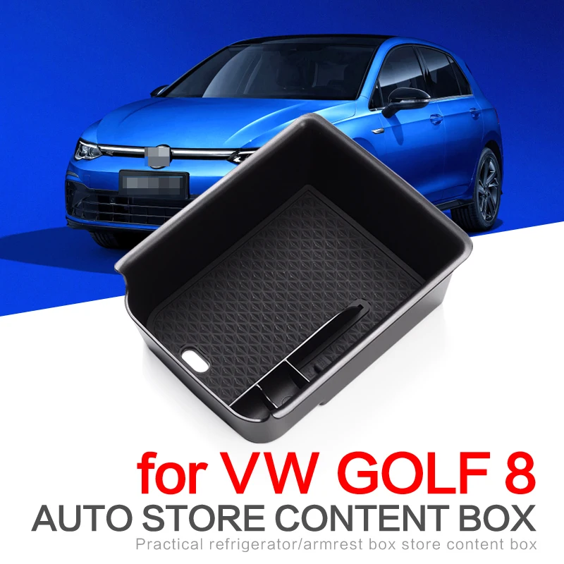 Für Volkswagen VW Golf 8 MK8 GTI Pro R 2020 2021 Center Konsole Zubehör  Verstauen Auto Styling Armlehne Box Lagerung veranstalter