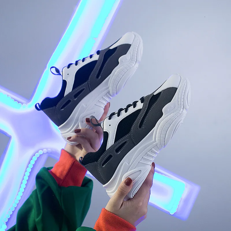 

Marderee 2020 Student Light Ventilation Sneakers Woman Split Joint Dad Shoe Zapatos De Mujer Women Ladies Shoes
