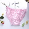 Fashion Ladies Sexy Plus Size Satin Underwear Sexy Lace Lingerie Women's Satin Silk 100% Silk Briefs Underpants Lady's Panties ► Photo 1/6