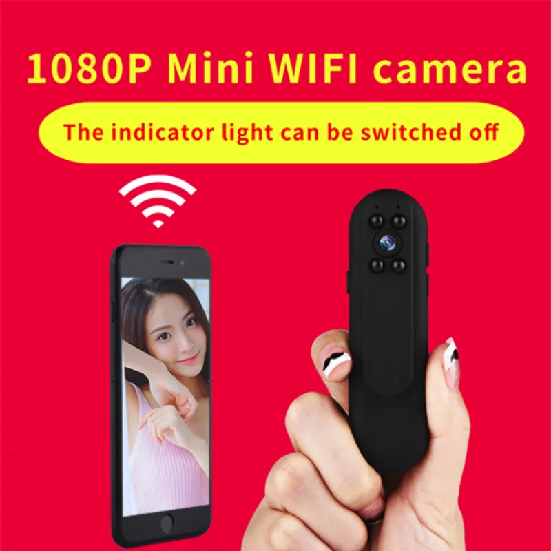 Поддержка 128G беспроводная видео запись камера для смартфона Android и IOS 1080P Высокое