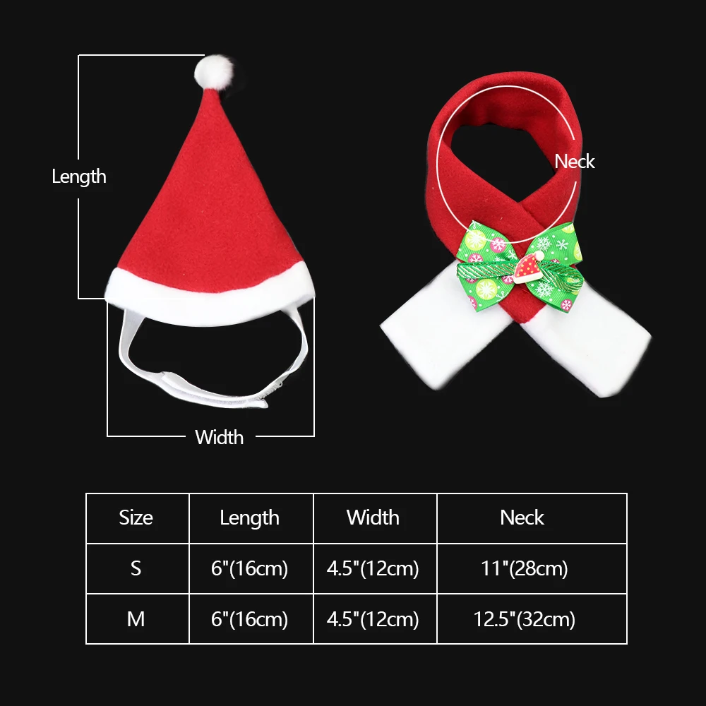 Рождественская шапка для собак, костюм кошки, Scraf, набор щенков, шапка Санта Клауса, новогодняя шапка, фестиваль, аксессуары для собак, подарок для домашних животных