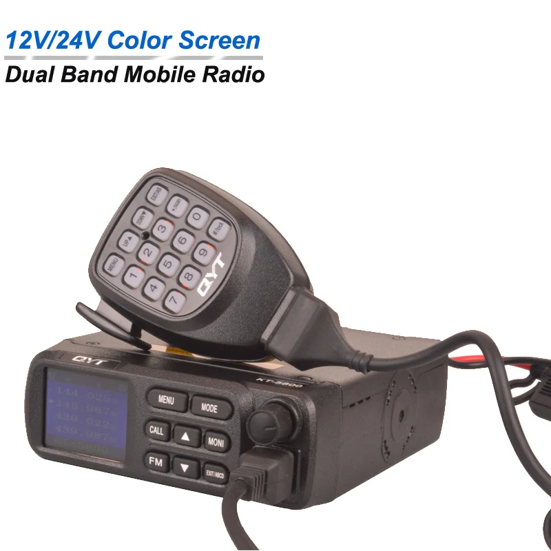 

Dual Band Mobile Radio QYT KT-5800 Car radio Scrambler Quad Band Standby 12V/24 Working Voltage FM Dual band Transceiver