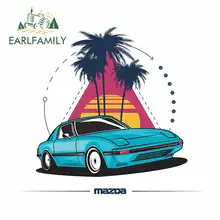 EARLFAMILY 13cm x 13cm Hawaiian Style Funny Car Stickers RV VAN 3D DIY Fine Decal Waterproof Anime Truck Graphics Accessories