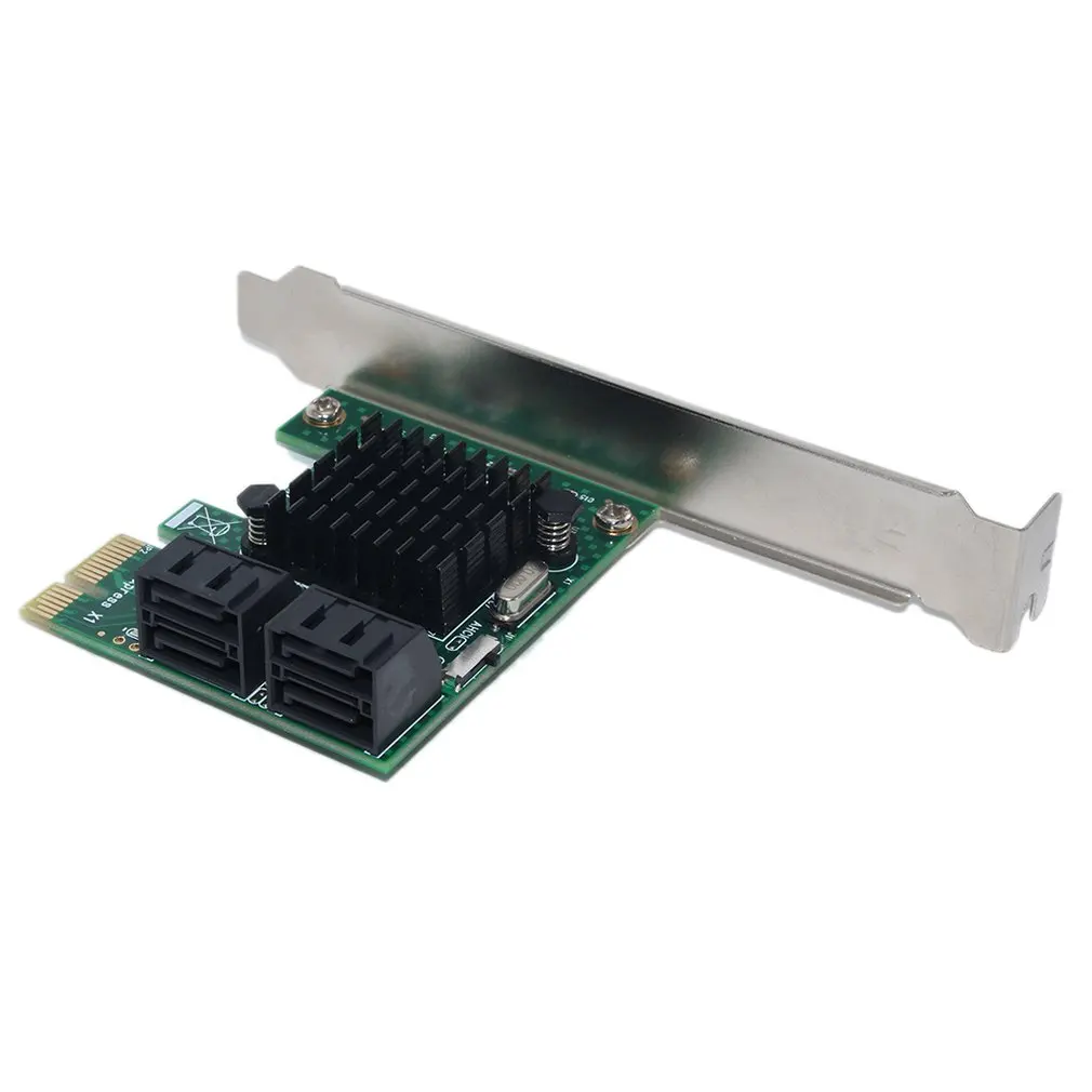 SA3004 4 порта 6G PCI-E к SATA3.0 Riser Card PCI Express к SATA 3,0 Miner SSD IPFS адаптер с большим радиатором для Майнинг Биткойн