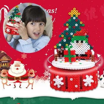 

DIY Assembled Brick Toy With Xmas Tree Shape Safe Non-Toxic Educational Toy For Training Imagination And Creativity Toy Music