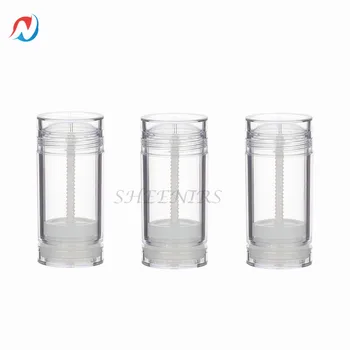 

200pcs/lot 30g 30ml 1oz Transparent Clear Empty Round Plastic Deodorant Stick Containers Lip Balm Tubes for Lipstick
