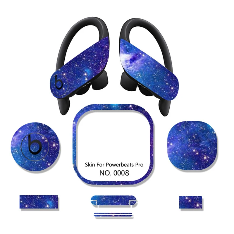 06 blue Mr NEW применимый для Powerbeats Pro стикер для наушников защитная пленка Beats стикер s Персонализированная наклейка против царапин s Cool Hot - Цвет: 06 blue