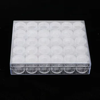 

Clear Storage Box with 30 Grids Small Item Jewelry Nail Art Beads Mini Case