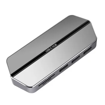 

USB C HUB Portable 9 In 1 Multi-Function Type-C Docking Station HUB USB-C Support HDMI /Network /Memory Card 402#2