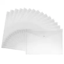 5 шт. офисный А4 файл мешок прозрачный пластик утолщаются кнопка закрытия папка для хранения продуктов офисные школьные принадлежности