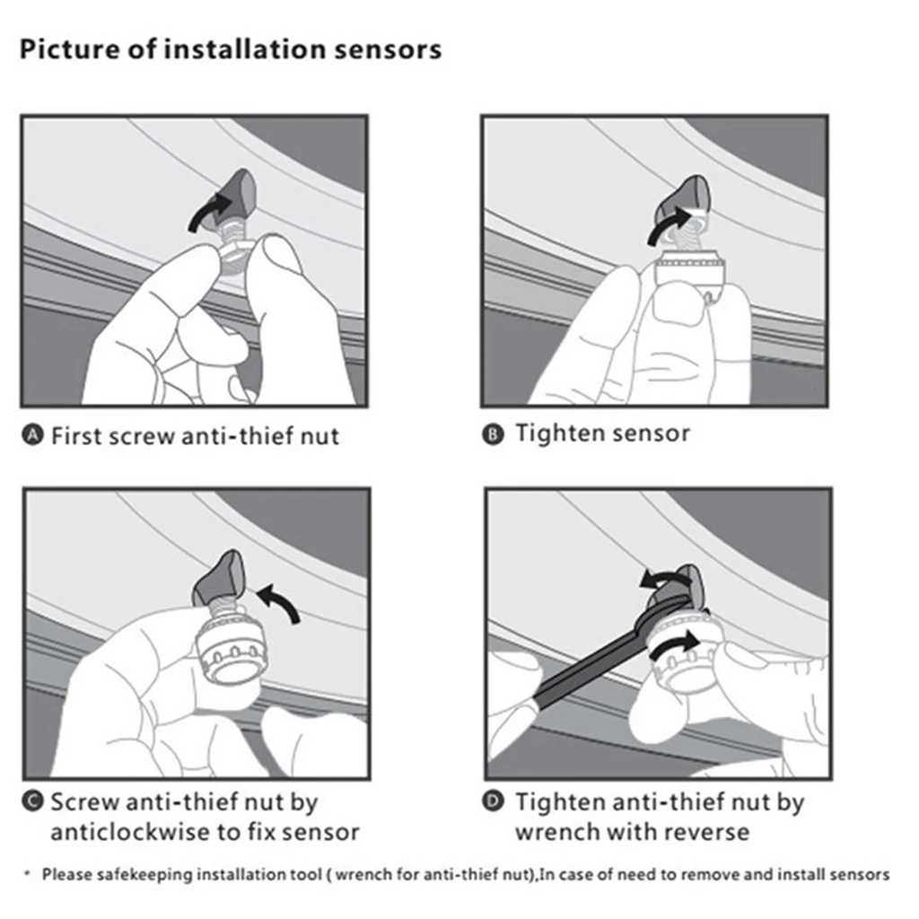 TPMS Solar Power Car Tire Pressure Alarm Monitor System Digital LCD Real-time Display Auto Security Alarm Systems Tyre Pressure