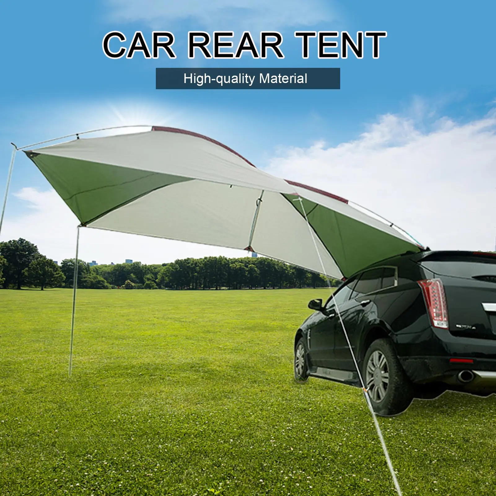 

Car Shelter Shade Camping Side Car Roof Top Tent Awning Waterproof UV Portable Camping Tent Automobile Rooftop Canopy Shelter