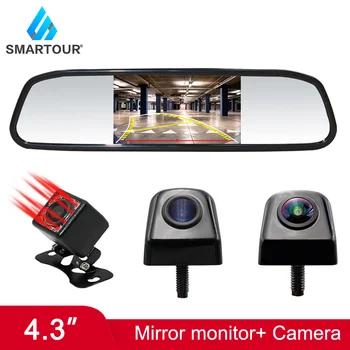 

4.3 Inch Car Rearview Mirror Monitor 170 Degree 1080*720P Starlight Night Vision Fisheye Track Vehicle Rear View Reverse Camera