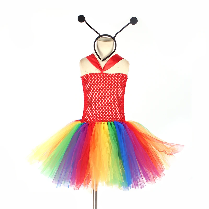 Bright Rainbow Butterfly Tutu Dress Little Kids Girls Halloween Costume Outfit Children Birthday Party Beach Holiday Tulle Dresses (16)