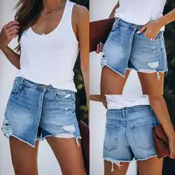Shorts em denim feminino azul claro, sexy, casual, verão europeu e americano, novo, 2021