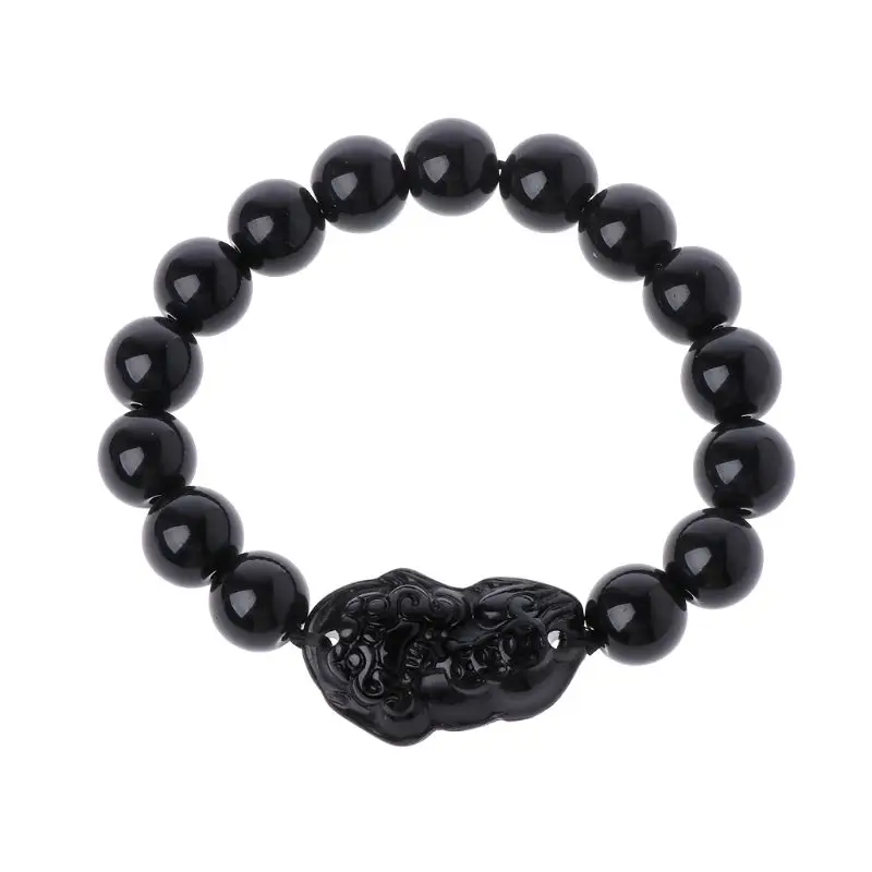 

Feng Shui Obsidian Stone Wealth Pi Xiu Bracelet Attract Wealth and Good Luck Bracelet