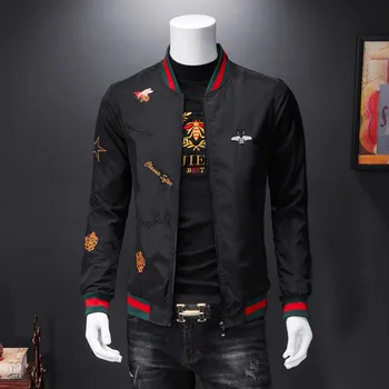 

Men Bomber Jacket Thin Slim Long Sleeve baseball Jackets Windbreaker Zipper Windbreaker Jacket Male Outwear Brand Clothing Y278