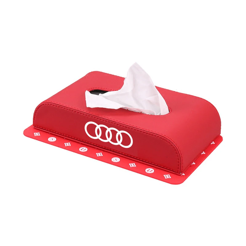 1 шт для Audi b5 b6 b7 b8 A3 A4 A4L A5 A6L C5 C6 RS4 RS5 Q3 Q5 Q7 TT Автомобильная ТКАННАЯ коробка откачка держатель кассеты Коробка-Органайзер - Название цвета: red