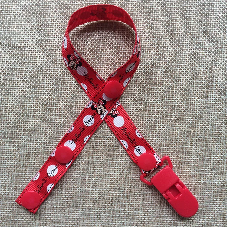 1Pcs Mickey Minnie Theme Baby Pacifier Clip Pacifier Chain Dummy Clip Nipple Holder Children Pacifier Clips Soother Holder 