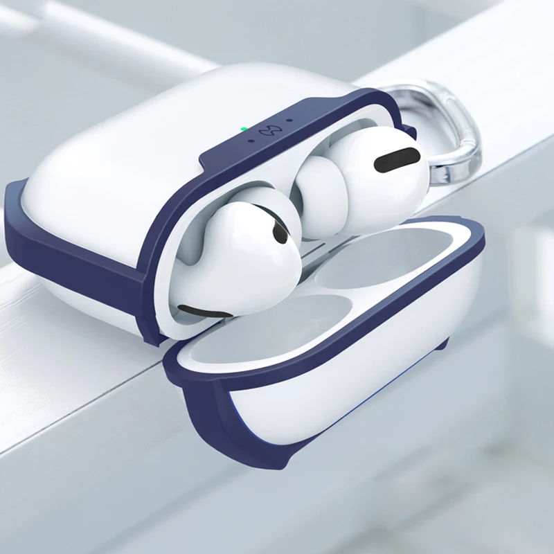 blue Для Apple AirPods Pro Чехол беспроводной Bluetooth чехол для наушников прозрачный чехол защитный для Airpod 3 Пылезащитная крышка - Цвет: blue