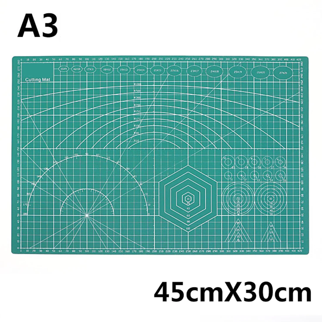 Multifunctional Model Cutting Mat Self Healing Cutting Pad PVC A3 Cutting Board DIY Craft Tool - Green
