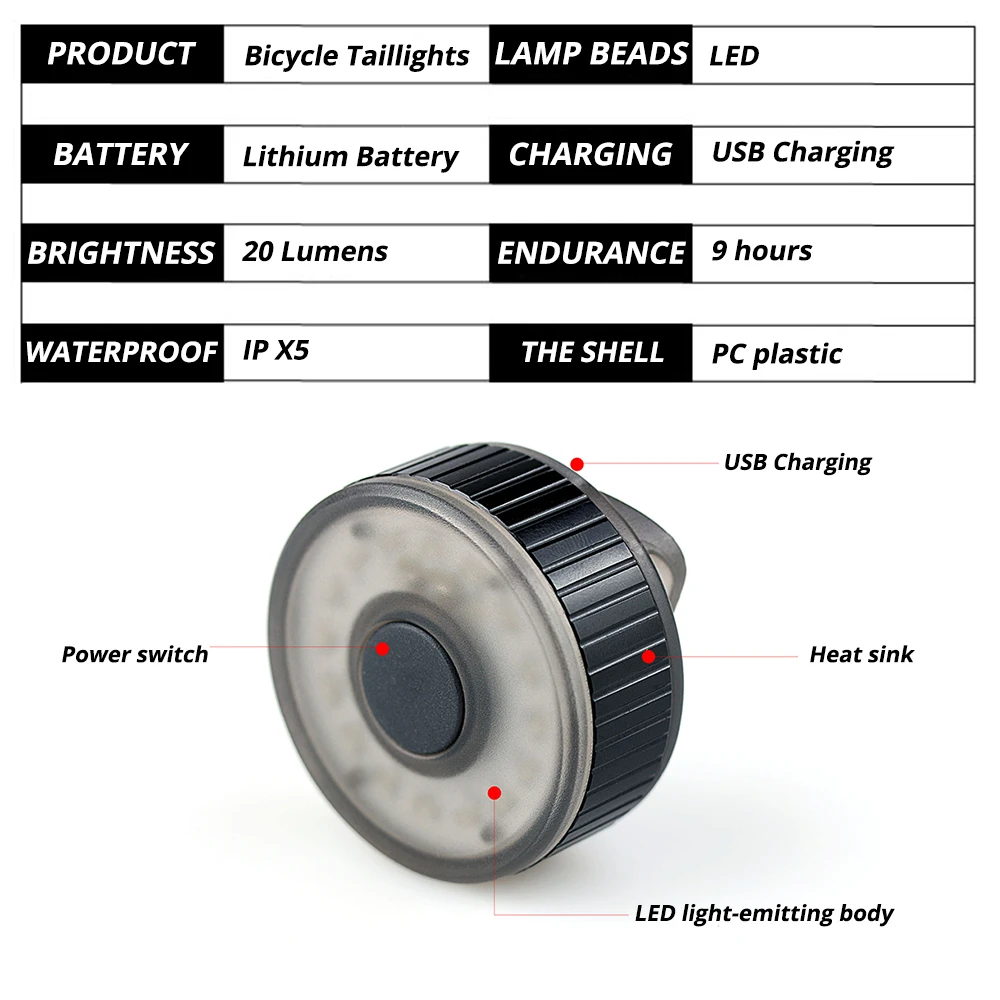 Светодиодные мини задние фары велосипеда водонепроницаемый перезаряжаемый можно установить на шлем и сумку предупреждающие огни горный велосипед или бег свет