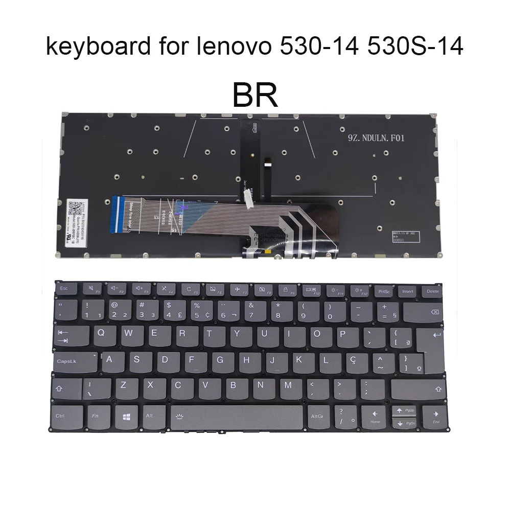 

PT-BR Brazil for Lenovo 530-14 530S-14 14ARR 14IKB 530S-15IKB flex 6-14ARR FLEX-14 Brazilian keyboard backlight SN20N0459116