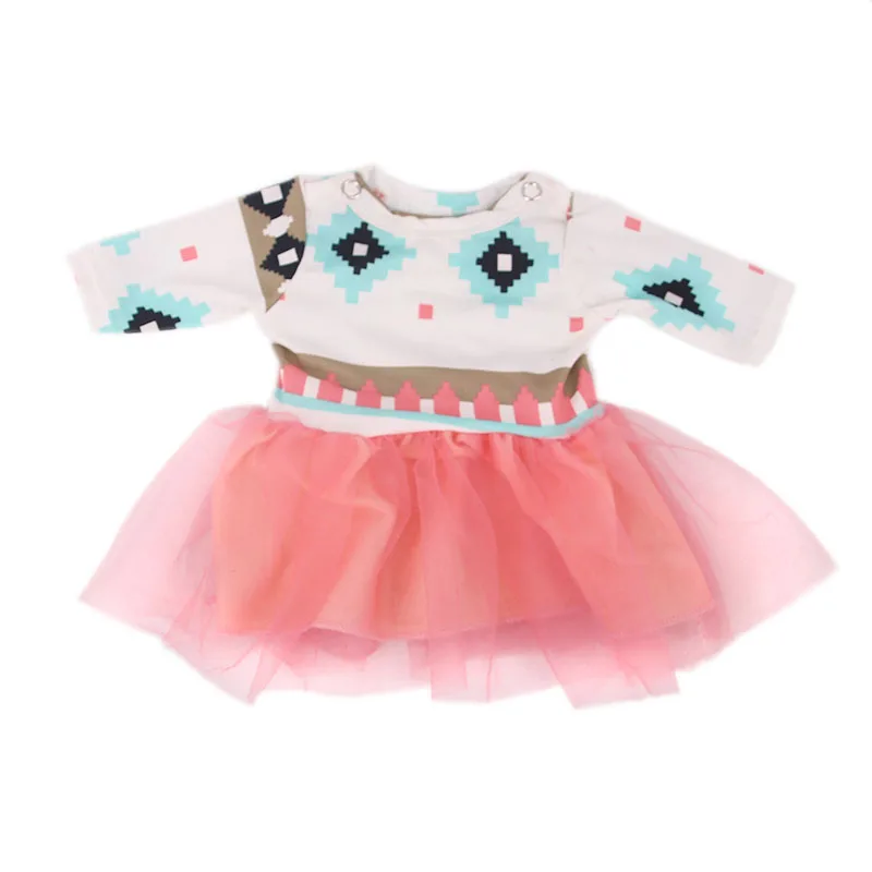 LUCKDOLL Новое поступление Набор/3 шт. с цветочным принтом подходит 18 дюймов Американский 43 см Одежда для кукол аксессуары, игрушки для девочек, подарок поколения - Цвет: N496